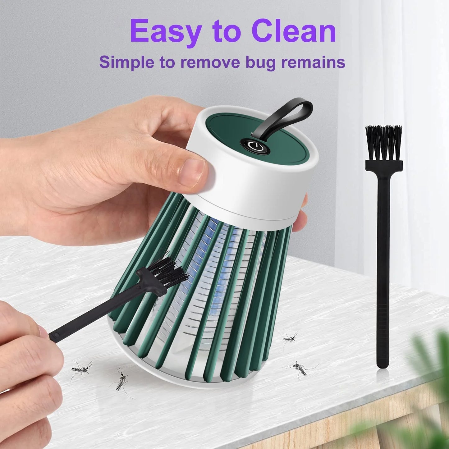 Bug Zapper Indoor Outdoor Electric Insert Killer Fly Mosquito Trap Light, Green